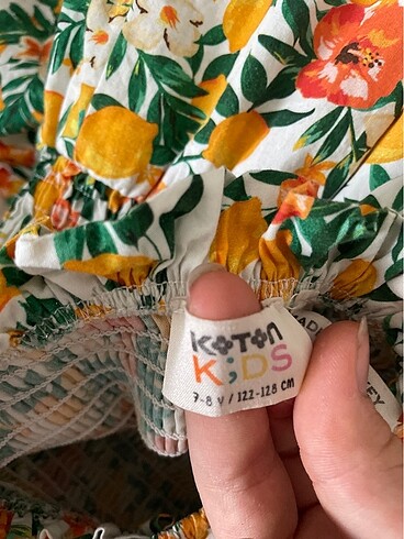 7 Yaş Beden Limonlu elbise
