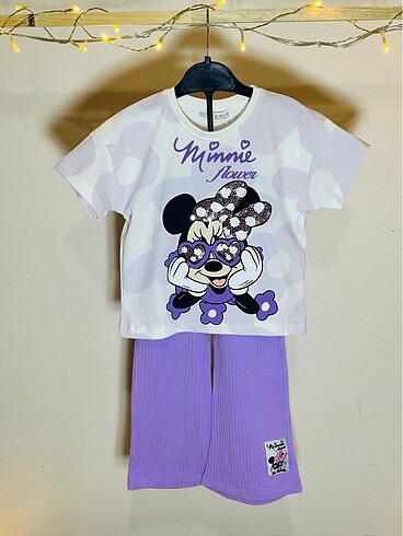 Simli Pul Minnie Mause Taytlı Takım