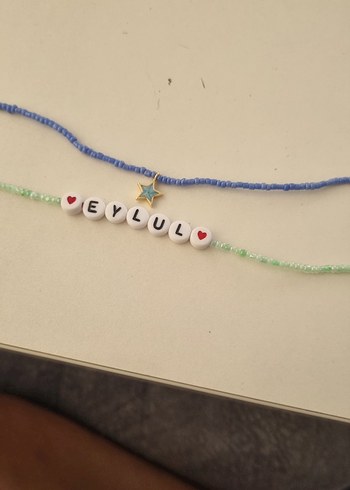 Beden pembe Renk Pembe Boncuklu Yıldız Charm Bileklik