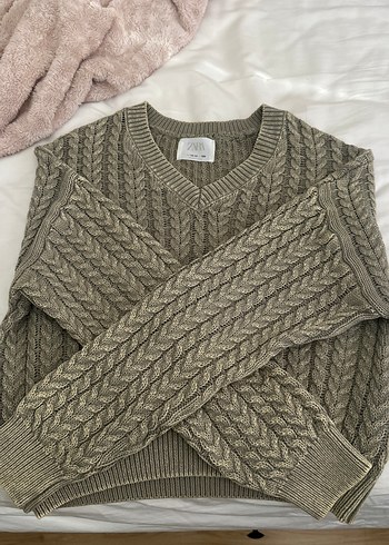 ZARA Saç Örgü Kazak - Görsel 3