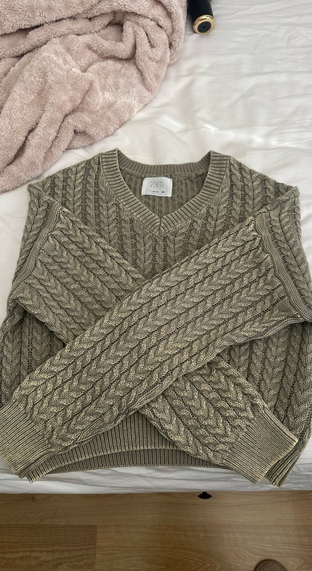 ZARA Saç Örgü Kazak - Görsel 3