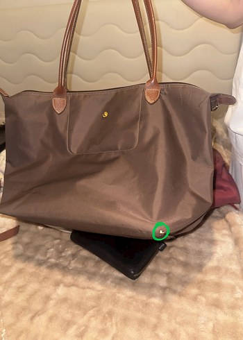 Orijinal Longchamp L Kahverengi Omuz Çantası - Görsel 5