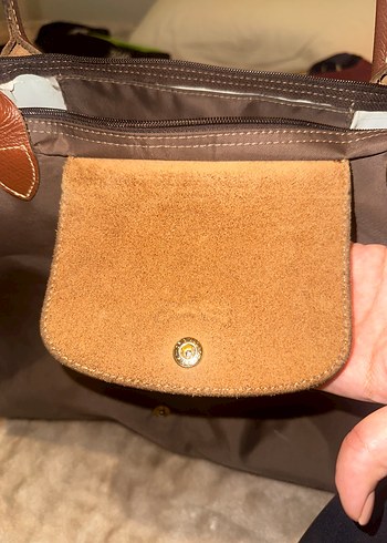 Orijinal Longchamp L Kahverengi Omuz Çantası - Görsel 3