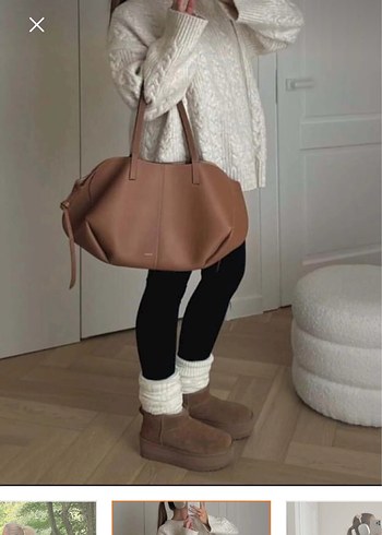 Geniş Kesim Örgü Kadın Kazak - Görsel 6