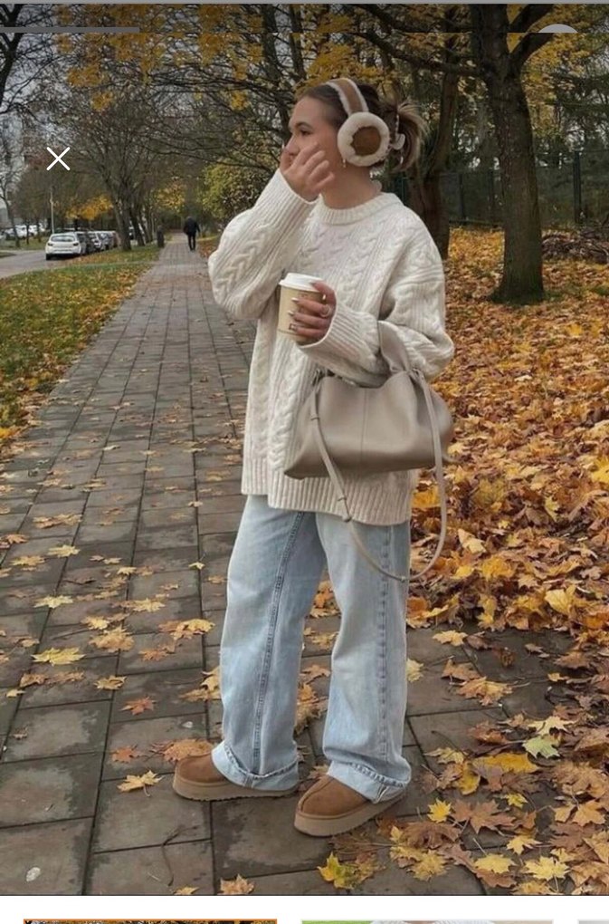 Geniş Kesim Örgü Kadın Kazak - Görsel 2