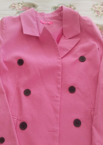 Siyah Düğmeli Kadın Uzun Ceket - Görsel 8