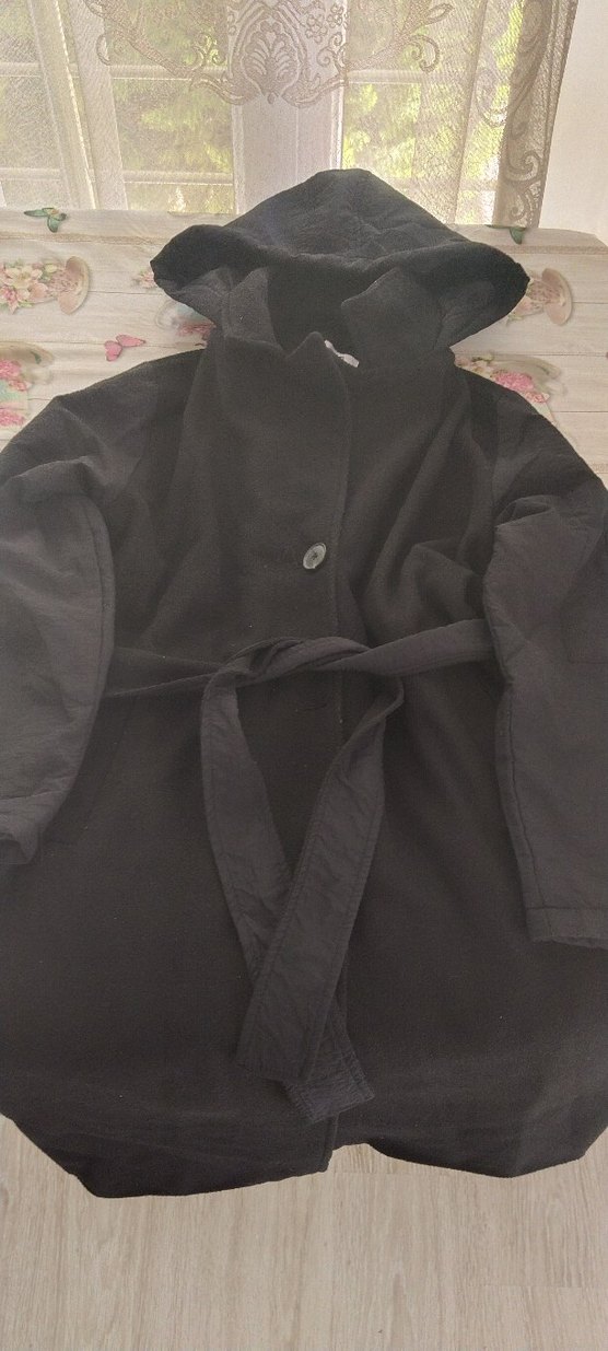 Düğmeli Gri Ekose Midi Kadın Kaban - Görsel 4