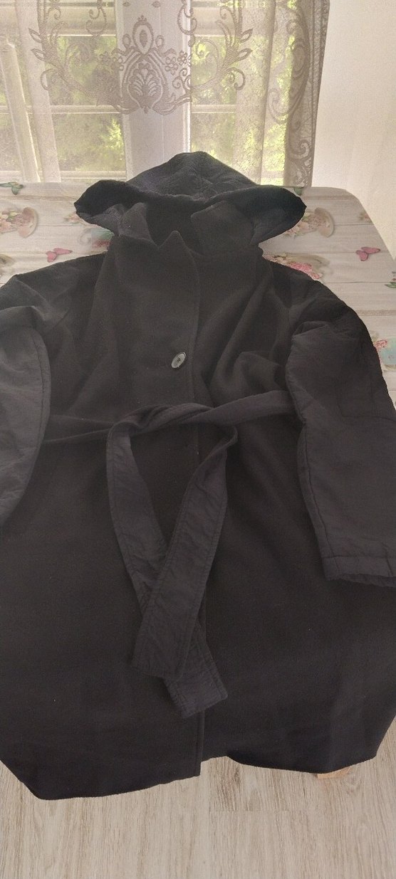 Düğmeli Gri Ekose Midi Kadın Kaban - Görsel 5