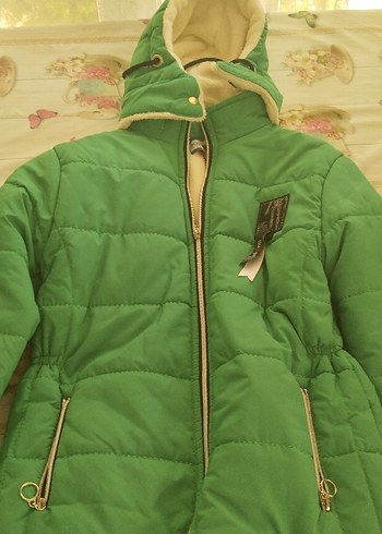 Kız Çocuk Renkli Kürklü Mont - Görsel 7