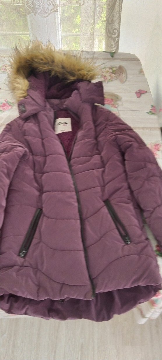 Kız Çocuk Renkli Kürklü Mont - Görsel 2