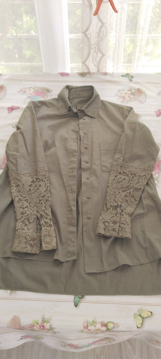 Kadın Beyaz Pamuklu Midi Gömlek - Görsel 3