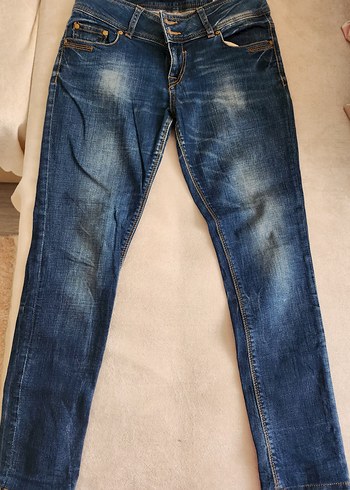 Kadın Mavi Denim Normal Boy Günlük Pantolon