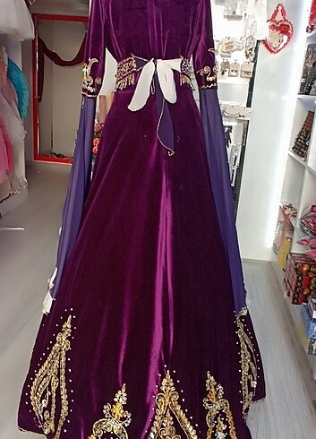 m Beden mor Renk Bindallı/ Kaftan
