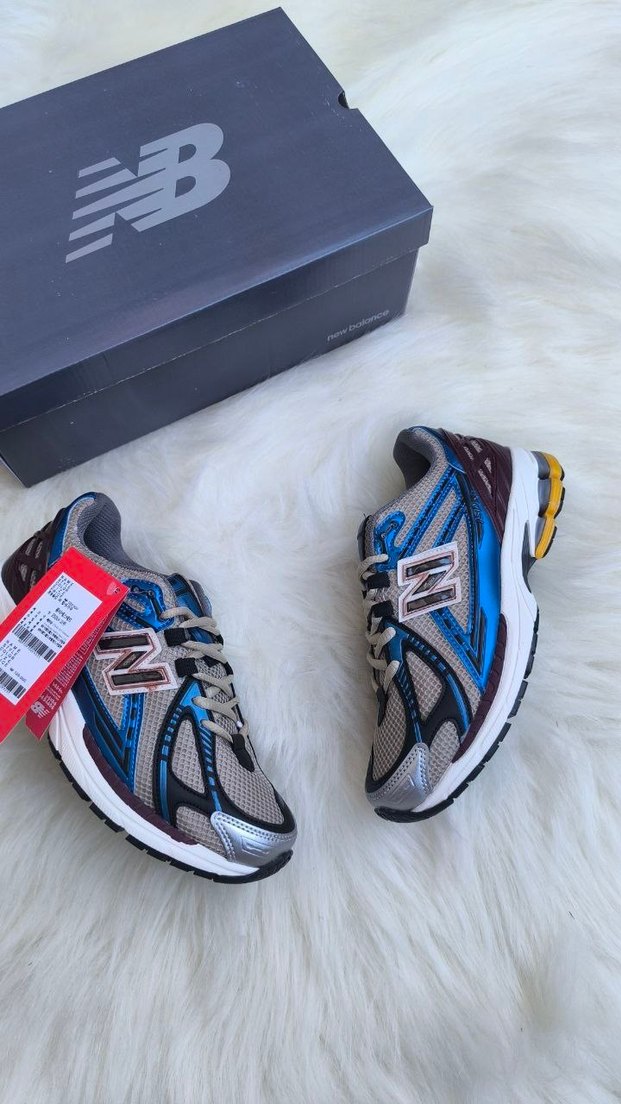 New Balance Gri Mavi Spor Ayakkabı - Görsel 2