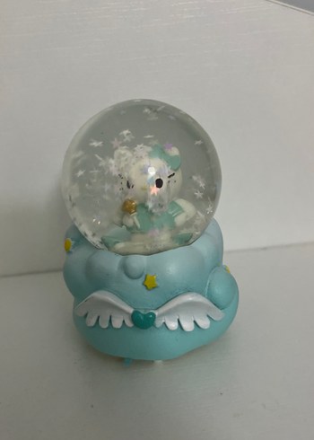 Pastel Mavi Hello Kitty Figürlü Kar Küresi - Görsel 3