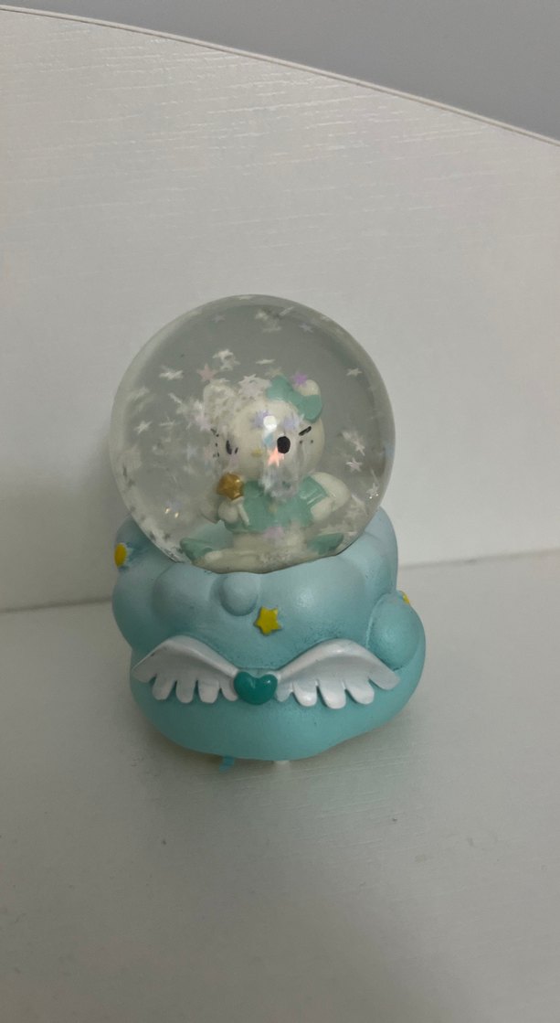 Pastel Mavi Hello Kitty Figürlü Kar Küresi - Görsel 3