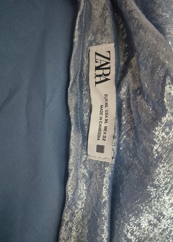 xl Beden mavi Renk Gri Parlak Askılı Mini Elbise