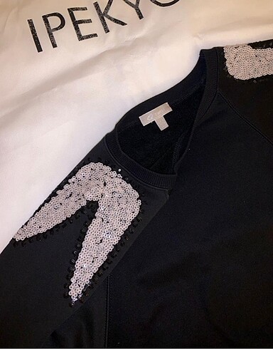 Twist Omuzları pullu sweatshirt
