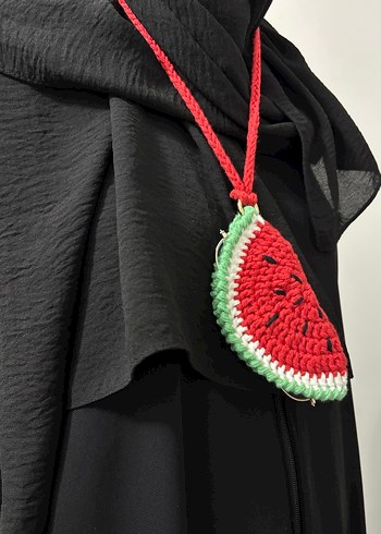 Örgü Karpuz Anahtarlık ve Gözlük Kılıfı Takım - Görsel 3