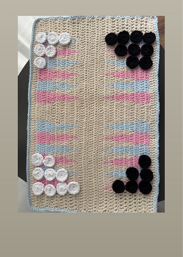 Örgü Tavla Seti - Görsel 4