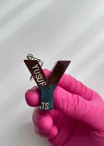 Epoksi Kişiye Özel Taraftar Anahtarlık GS - Görsel 3