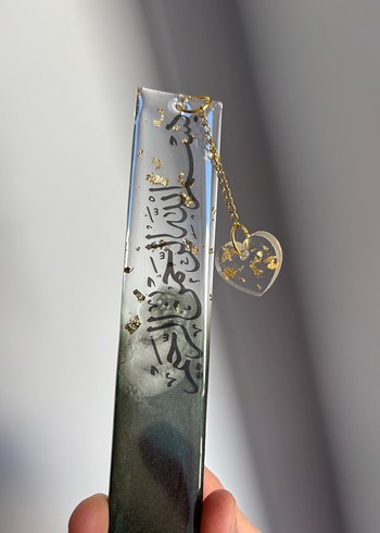 Epoksi Kalp Detaylı Kitap Ayracı - Görsel 3