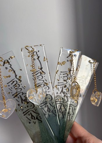 Epoksi Kalp Detaylı Kitap Ayracı - Görsel 2