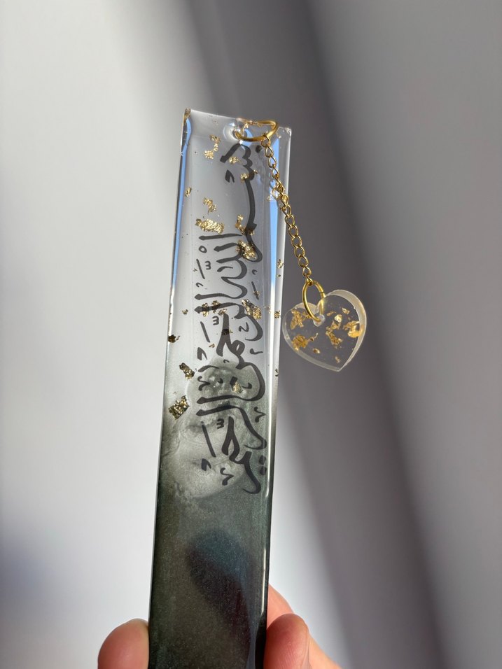 Epoksi Kalp Detaylı Kitap Ayracı - Görsel 3