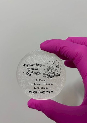 Epoksi Öğretmenler Günü Hediyesi Magnet - Görsel 3