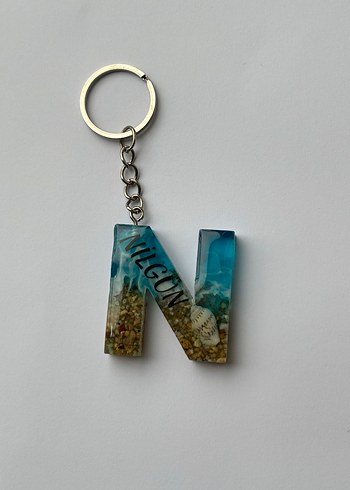 Epoksi Deniz Temalı Harf Anahtarlık - Görsel 2