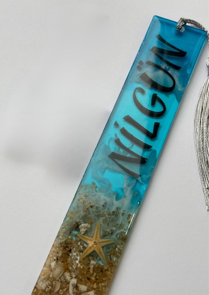 Epoksi Deniz Temalı Kişiye Özel Anahtarlık - Görsel 2