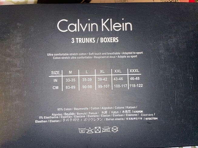 Calvin Klein Pamuk 3LÜ kutulu boxer