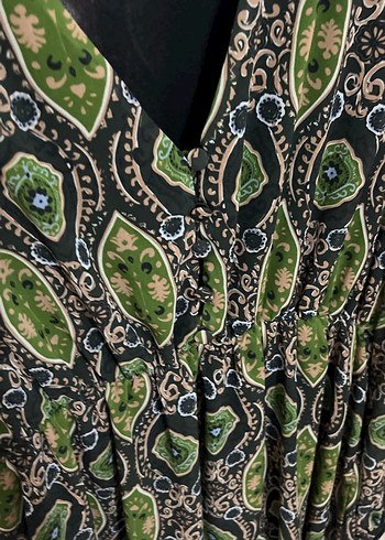 Yeşil Bohem elbise - Görsel 2