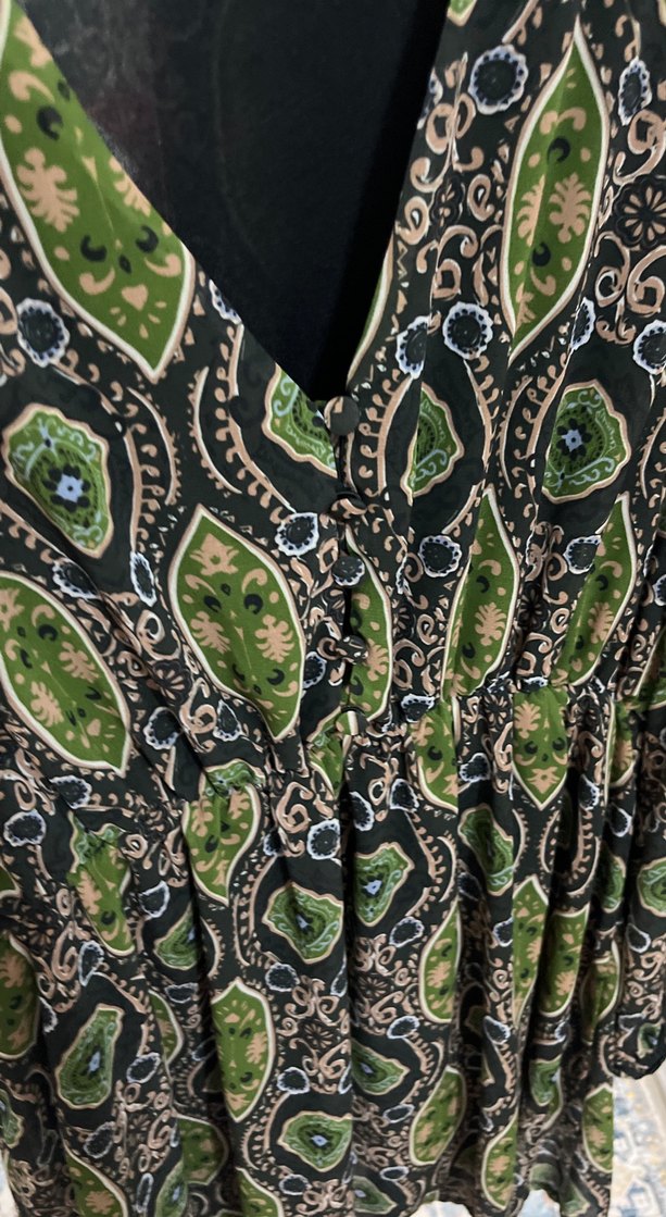 Yeşil Bohem elbise - Görsel 2