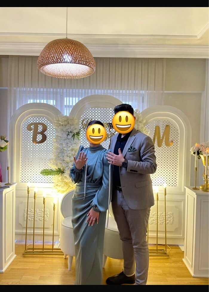 saten soz nisan elbisesi - Görsel 2