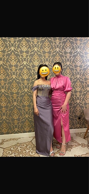 Diğer saten pembe elbise