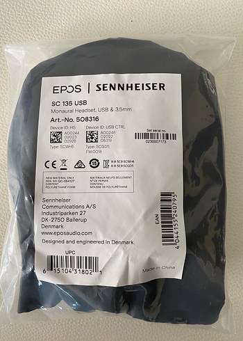 Sennheiser Epos Sc 135 Usb Kulaklık Sıfır - Görsel 2