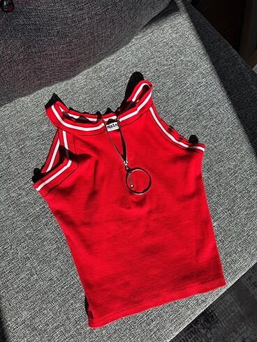 fermuarli crop top