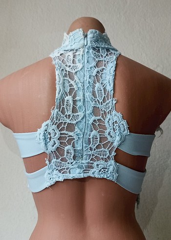 Dantel İşlemeli Bohem Mini Bluz - Görsel 2