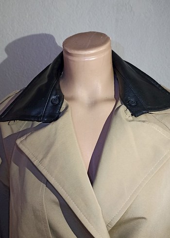 Milla Bej Düğmeli Kadın Trençkot - Görsel 4