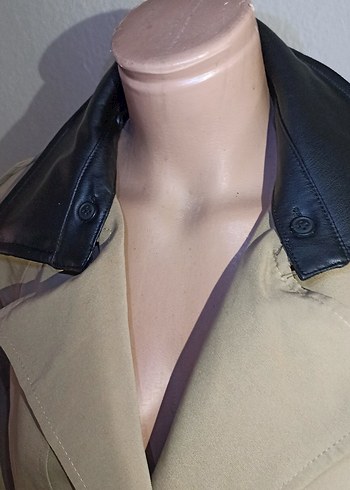 Milla Bej Düğmeli Kadın Trençkot - Görsel 5