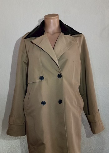 Milla Bej Düğmeli Kadın Trençkot - Görsel 3