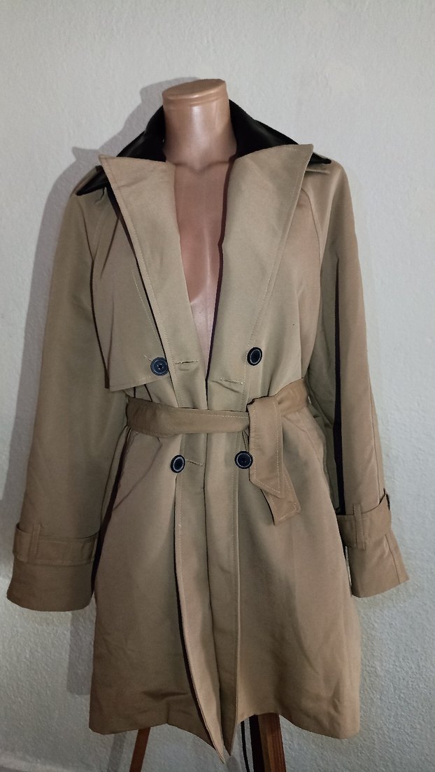 Milla Bej Düğmeli Kadın Trençkot - Görsel 2