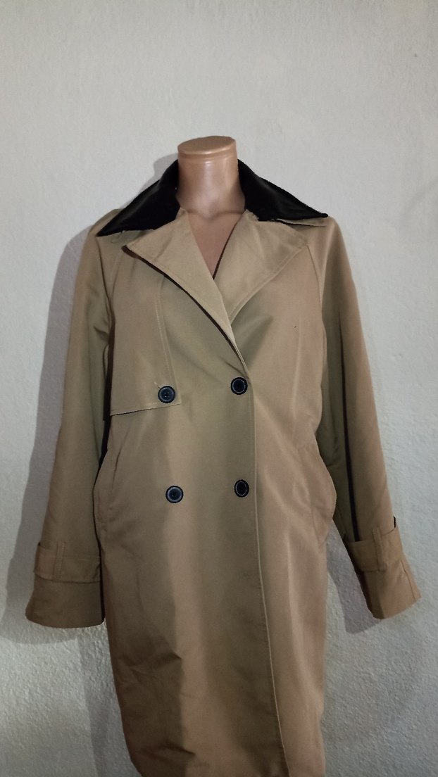 Milla Bej Düğmeli Kadın Trençkot - Görsel 3