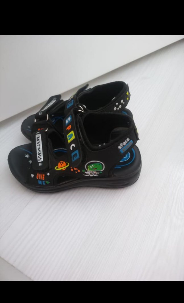 Renkli Erkek Çocuk Velcro Sandalet - Görsel 2