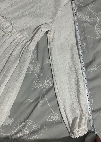 Uzun Keten Bohem Elbise - Görsel 4