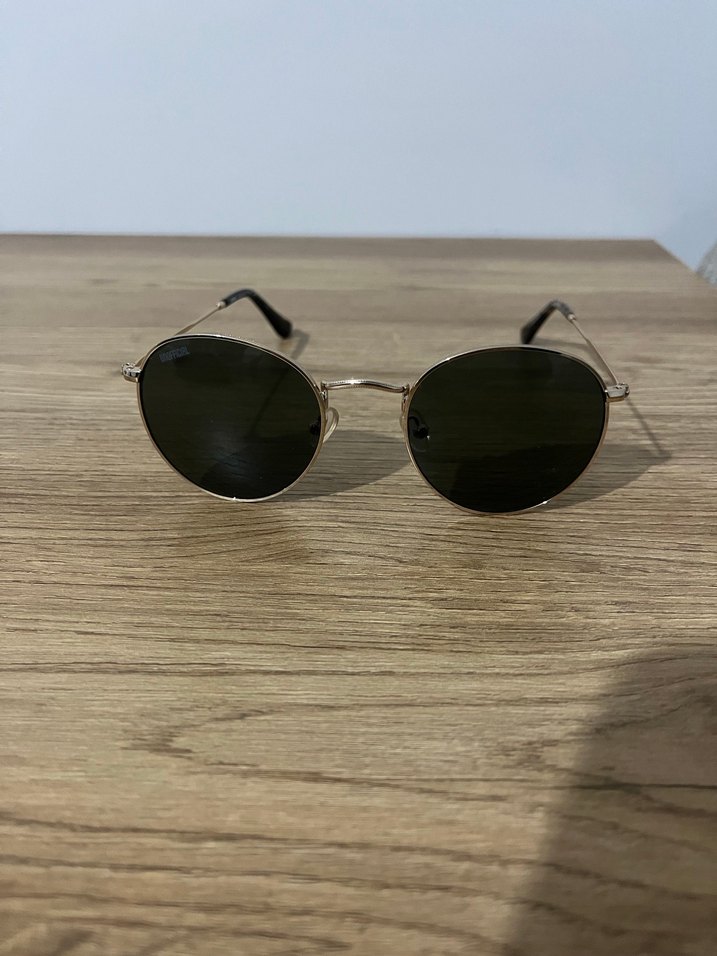 Kadın Altın Parlak Yuvarlak Gözlük - Görsel 2