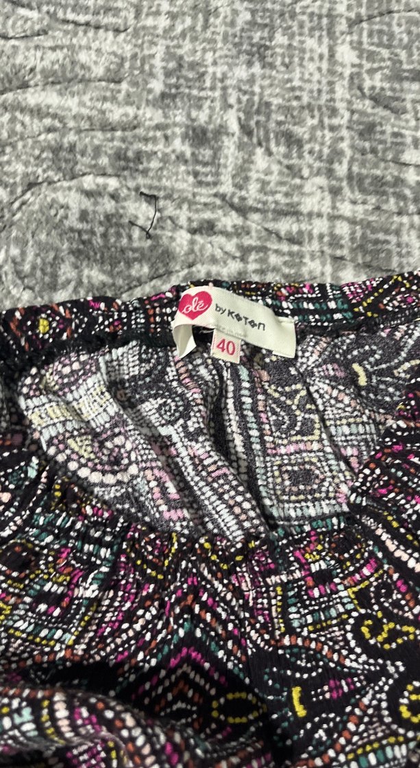 Bohem Çok Renkli Straplez Kısa Tulum - Görsel 3