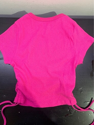 Diğer Pembe yanları büzgülü crop top