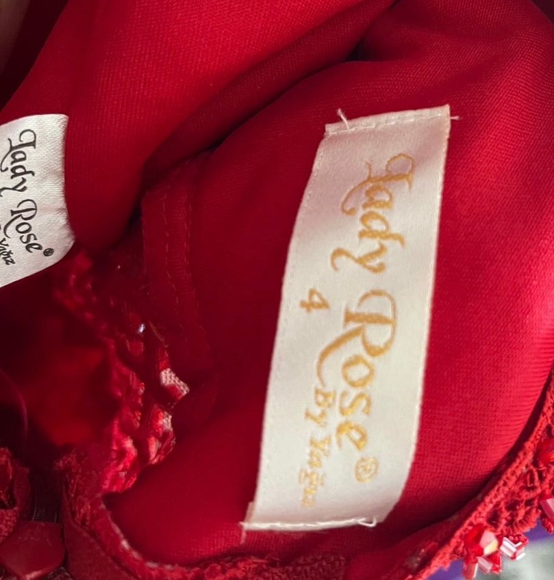 Kırmızı Uzun Dantel V Yaka Abiye Elbise - Görsel 4